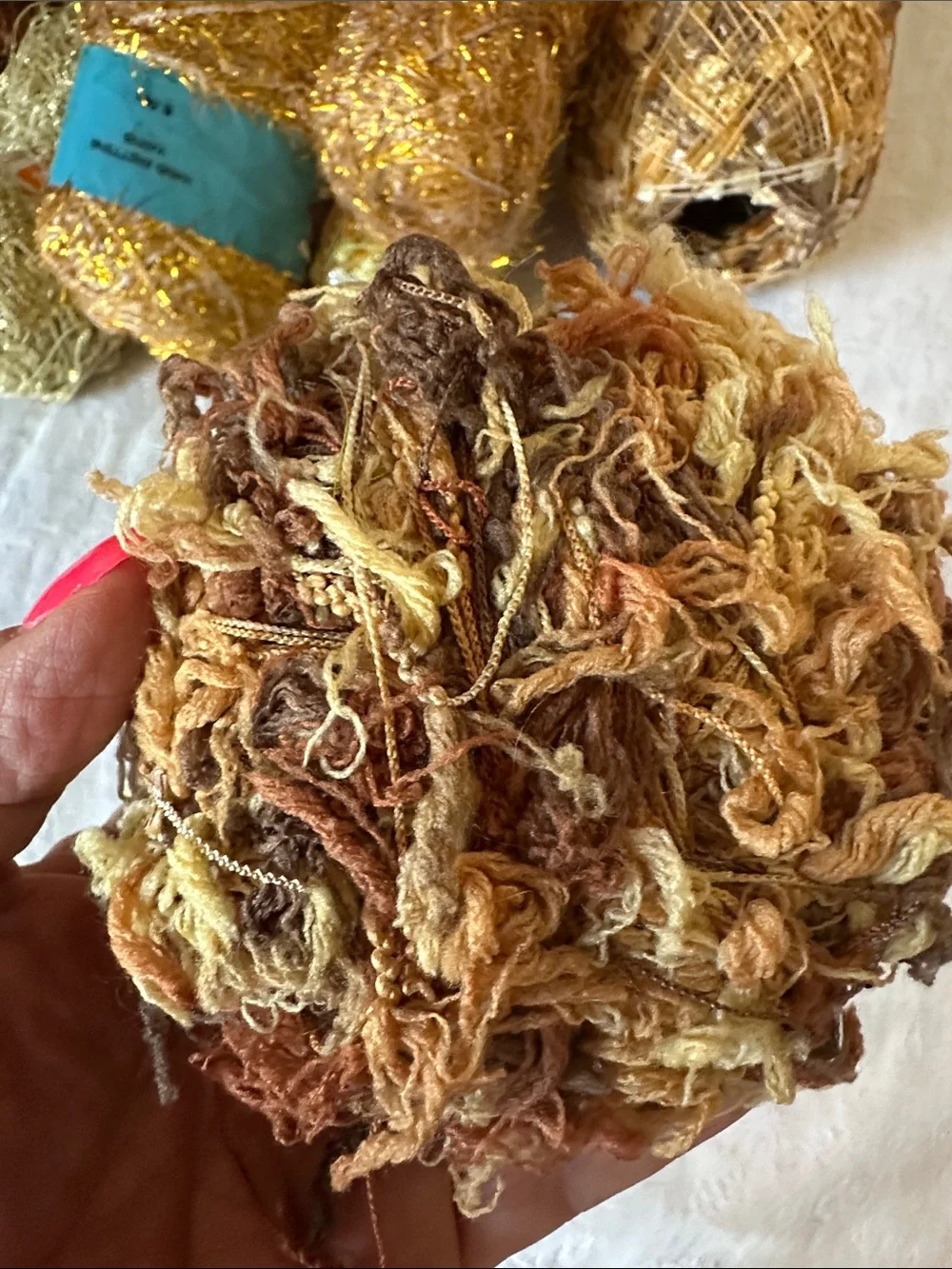 Yarn Bundle Gold Decorative Party Yarn Multipack